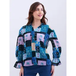 Spykar Retro Blue Regular Fit Shirt-picture-21