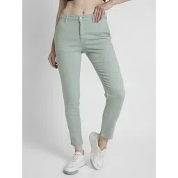 Spykar Sage Green Cotton Relaxed Fit Mid Rise Jeans-picture-46