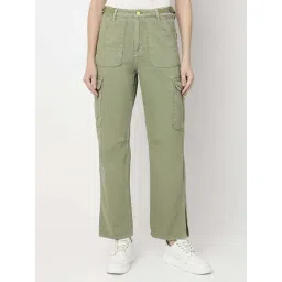 Spykar Sage Green Cotton Straight Fit Jeans-picture-44