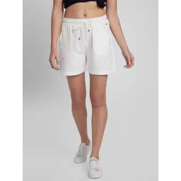 spykar Solid Women White Casual Shorts-picture-10