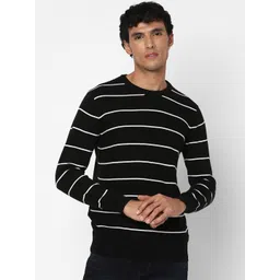 SPYKAR Striped Round Neck Cotton Pullover-picture-41