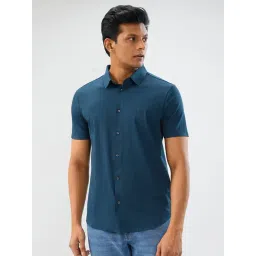Spykar Teal Green Solid Shirt-picture-34