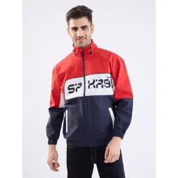 Spykar True Red Polyester Regular Colorblock Jackets-picture-45