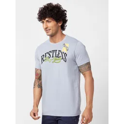 SPYKAR Typography Printed Slim Fit Cotton Casual T-Shirt image 3