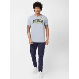 SPYKAR Typography Printed Slim Fit Cotton Casual T-Shirt image 5