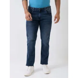 Spykar Vintage Blue Cotton Comfort Fit Jeans image 1