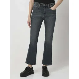 Spykar Vintage Blue Cotton Flared Fit Jeans-picture-38