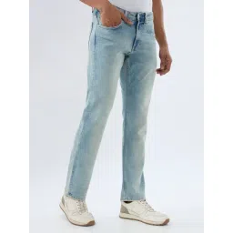 Spykar Vintage Blue Cotton Regular Fit Jeans image 4