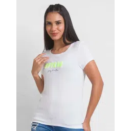 Spykar White Boxy Fit Printed T-Shirt-picture-24