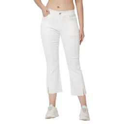 Spykar White Cotton Blend Regular Fit Trackpants-picture-13