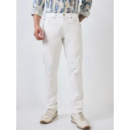 Spykar White Cotton Comfort Fit Jeans-picture-32