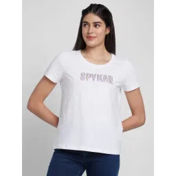 Spykar White Printed T-Shirt-picture-36