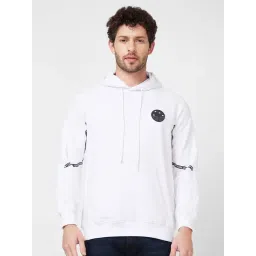 Spykar White Regular Fit Hooded Sweatshirt-picture-43