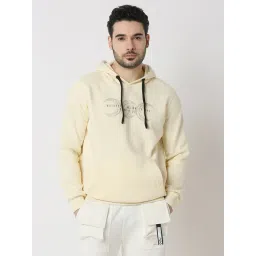 Spykar White Regular Fit Hooded Sweatshirt-picture-18