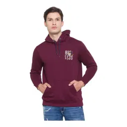 Spykar Wine Hooded Sweatshirt-image-28