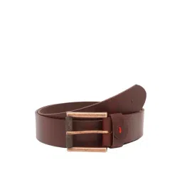 Spykar Wine Red Solid Waist Belt for Men-image-6