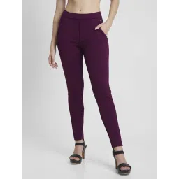 Spykar Wine Slim Fit Trackpants-image-10