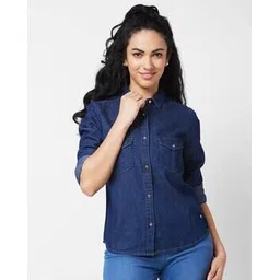 spykar Women Denim Relaxed Fit Shirt-picture-38