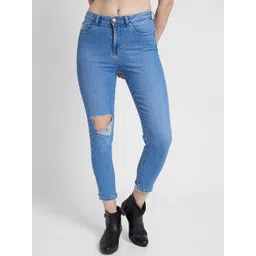 SPYKAR Women Mom Fit Mildly Distressed Stretchable Jeans-picture-10