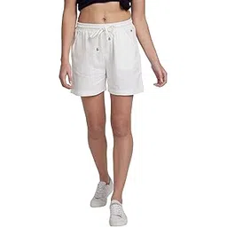 spykar Women Pink Cotton Blend Regular Fit Shorts-picture-32