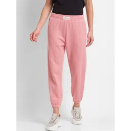 SPYKAR Women Pink Solid Cotton Track Pants-picture-19