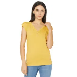 Spykar Yellow Henley T-Shirt-picture-22