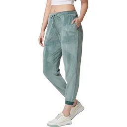spykar Women Solid Green Track Pants image 3