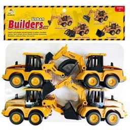 sr toys Unbreakable 4 Pc Breaker,Gripper,Excavator and Bulldozer Toys Pretend Play Toys for Girls/Boys Children Toddlers Friction Power Toy Truck Vehicles Made in Safe Non-Toxic Development for Kids (Multicolor)-picture-18