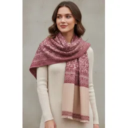 SRC Creations Wool Self Design Men, Women Shawl-picture-27