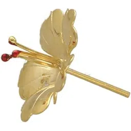 Sri Jagdamba Pearls 2.03 Grams Silver Golden Pooja Flower | Flower for Laxmi Puja, Diwali Pooja | Silver Items for Temple Decoration & Housewarming Gifting Purpose-picture-10