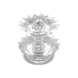 Sri Jagdamba Pearls 0.8 Silver Lotus Design Agarbatti Stand - 11.4 gm-picture-37