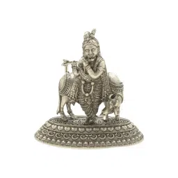 Sri Jagdamba Pearls 800 Silver Krishna Bhagwan Idol - 25 gm-picture-32