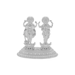 Sri Jagdamba Pearls 800 Silver Lord Lakshmi Narayan Divine Idol - 20 gm-picture-25