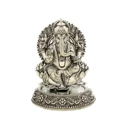 Sri Jagdamba Pearls 800 Silver Lord Vinayaka Divine Idol - 25 gm-picture-30