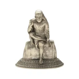 Sri Jagdamba Pearls 800 Silver Sai Baba Idol - 9 gm-picture-37