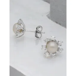 Sri Jagdamba Pearls 925 Silver Ella Stud Earrings-picture-37