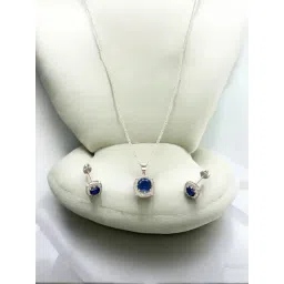 Sri Jagdamba Pearls Bella 925 Silver Pendant Set-picture-44