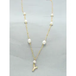 Sri Jagdamba Pearls Fancy Y Alphabetic Pearl Chain Pendant for Women-picture-27