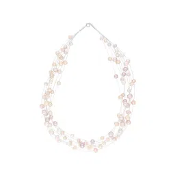 Sri Jagdamba Pearls Fatema Peach & Pink Pearl Casual Necklace-picture-35