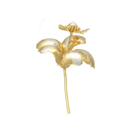 Sri Jagdamba Pearls Golden 0.8 Silver Flower - 9.5 gm image 1