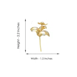 Sri Jagdamba Pearls Golden 0.8 Silver Flower - 9.5 gm image 4