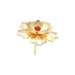 Sri Jagdamba Pearls Golden 0.8 Silver Pooja Flower - 3.8 gm-picture-17