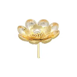 Sri Jagdamba Pearls Golden 0.8 Silver Pooja Flower - 4.66 gm-picture-15