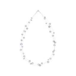 Sri Jagdamba Pearls Habi Blue & Silver Pearl Casual Necklace-picture-26