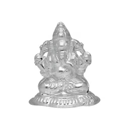 Sri Jagdamba Pearls Lord Ganesha 0.8 Silver Divine Idol-picture-35
