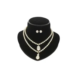 Sri Jagdamba Pearls Oeshi 2 Lines Oval Pearl Set for Womens-picture-18