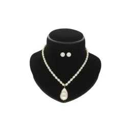 Sri Jagdamba Pearls Zora 1 Line Pearl Set for Womens-picture-10