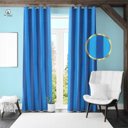 Blue striped dark blue 58 Curtain Fabric-image-36