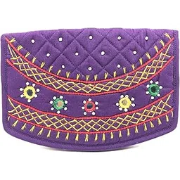 sriaog Handicrafts mini hand purse for women trendy pouch banjara original mirror work money wallet for girls-picture-27