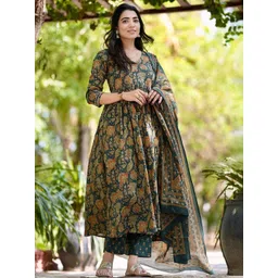 SRILICA Women Floral Printed Kurta with Trousers & Dupatta-picture-18